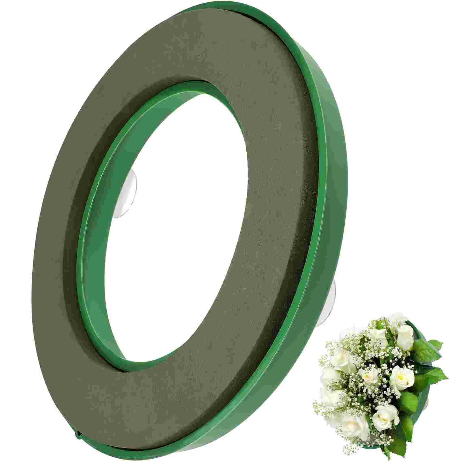 

Floral Foam Ring with Mud Ring and Suction Cups DIY Flower Arrangement Round Ring Wedding Wet Dry Floral Foam Fixed Decor Tool
