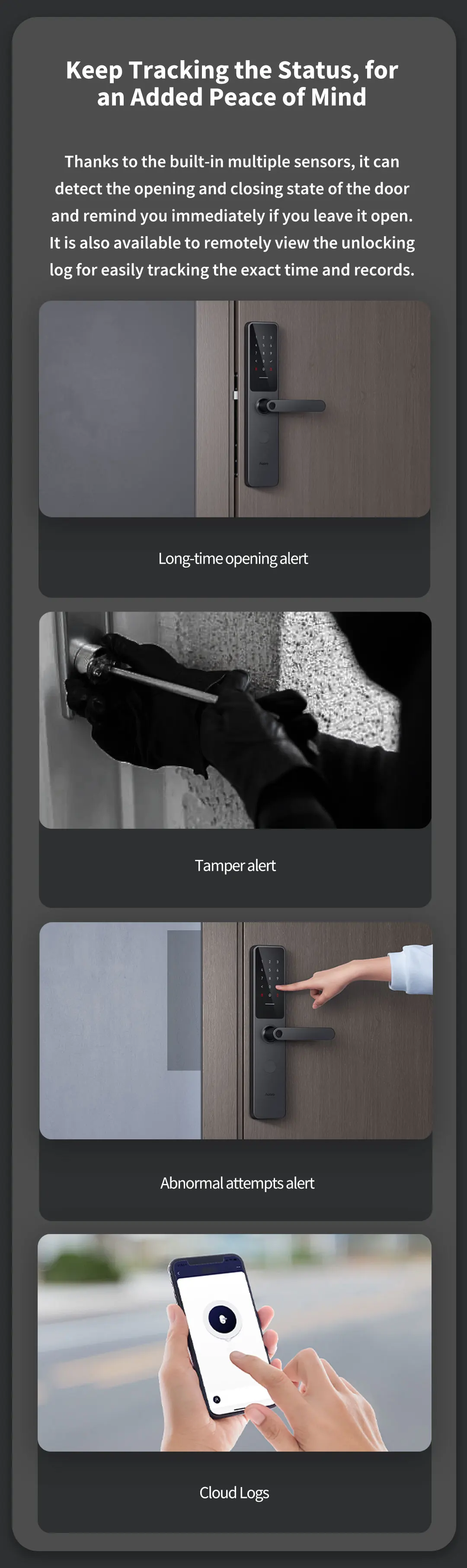 Smart Door Lock A100 Pro Fingerprint Lock APP Bluetooth Password NFC 7 Unlock Wa