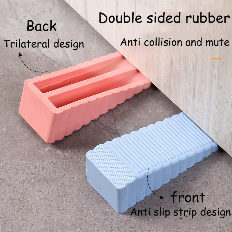 

Anti Slip Windproof Under Door Draft Stopper Safety Rear Retainer Anti-collision Silicone Door Stop Protector Hardware Buffer