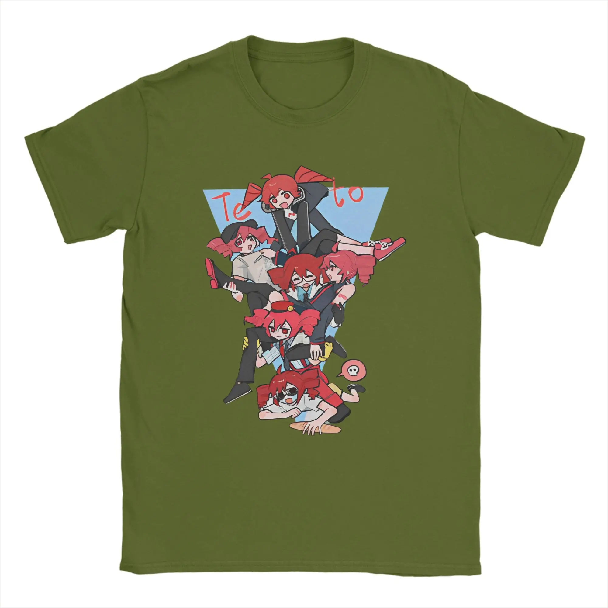 Kasane Teto Anime Oversized Cotton Crewneck T-Shirt - Hipster Streetwear Short Sleeve Beach Top
