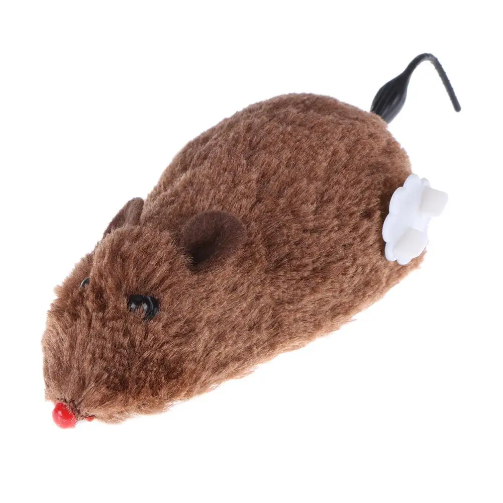 Funny Cat Toys Clockwork Mouse for Cat Dog Spring Power Plush Rat Mechanical Motion Interactive Toy Playing Toy  Pet Accessories 