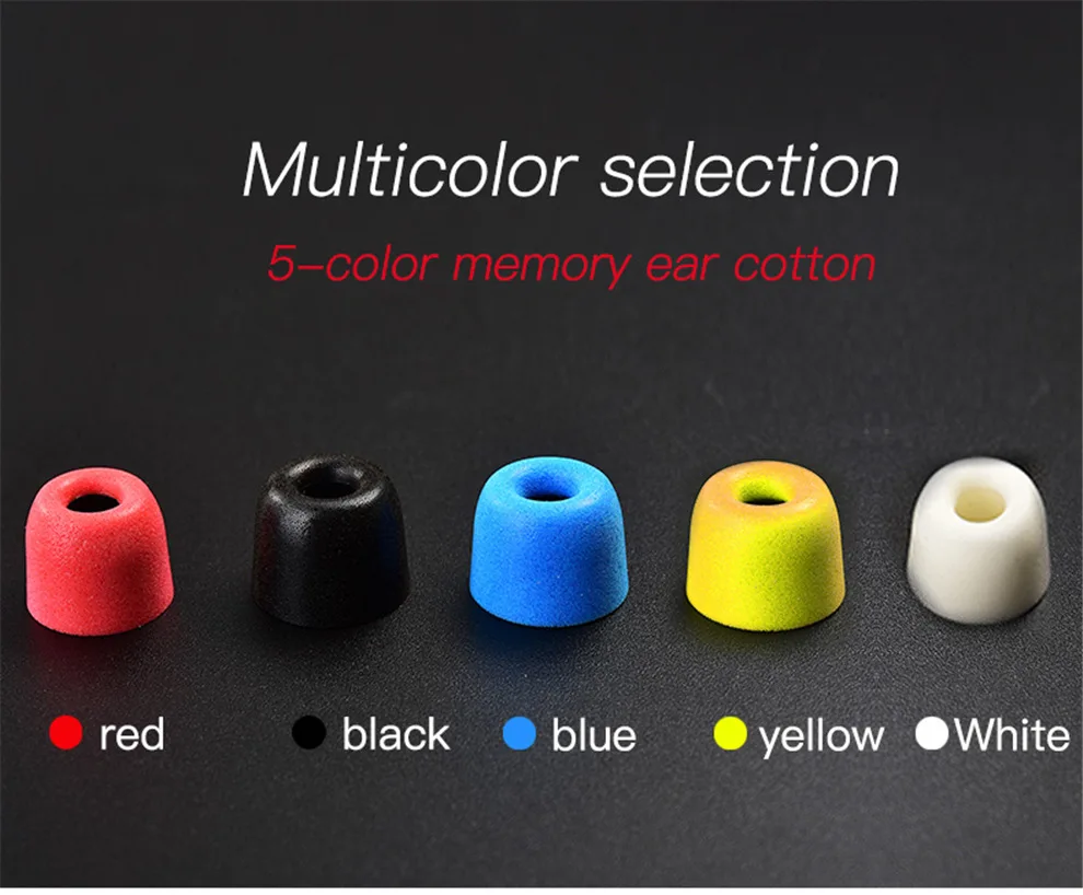 QKZ Headset Ear Cap 2/6PCS Noise Isolating Comfortble Memory Foam In Ear Tips Earbuds for QKZ KZ TRN Earphone Headphones