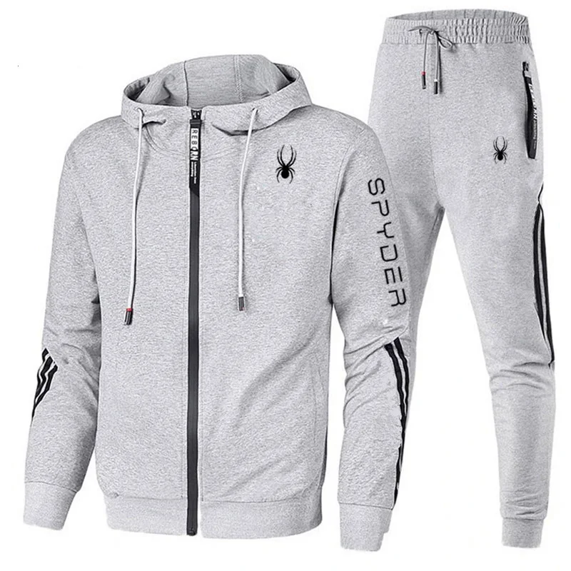 2024 Spring Autumn New Men's Sportswear Set Zipper Jacket+Pants 2-piece Set for Men's Fashion Casual Jogging Sportswear Suit