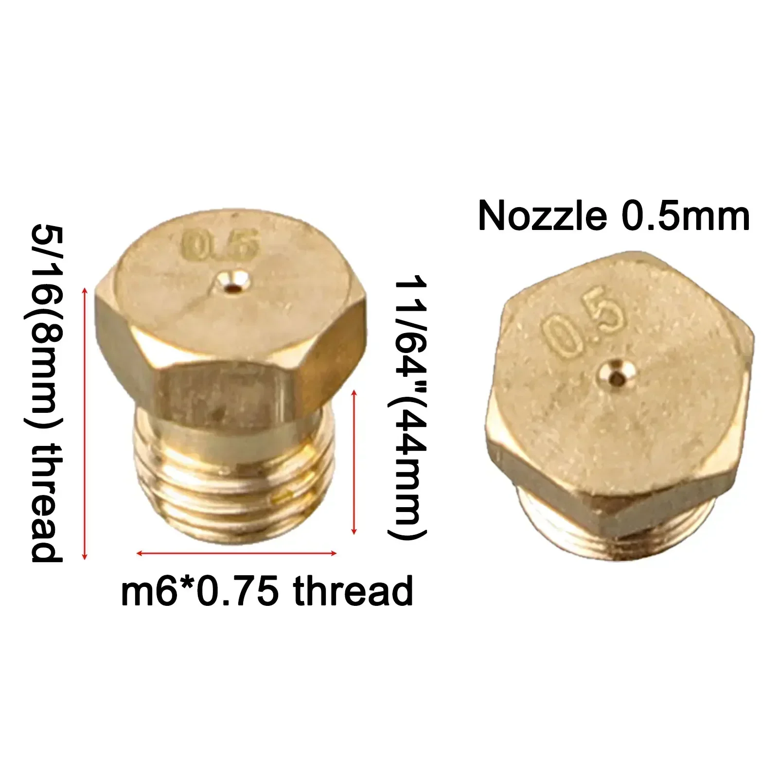 5PCS LP-G-Conversion Analyst For Gas Stove Burner Nozzle 0.5, 0.65, 0.7, 0.87, 0.95 Brass Cook Warestoves Replacem Accessories