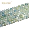 100%Natural Stone Faceted Mix Color Aquamarine Blue Round Gemstone Loose Beads For Jewelry Making DIY Bracelet Necklace 6/8/10MM 4