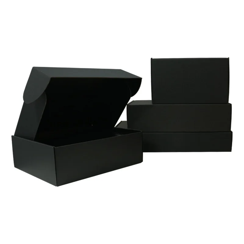 10pcs-extra-hard-kraft-paper-box-black-aircraft-gift-box-corrugated-paper-packaging-boxes-for-gift-cosmetics-thicken-carton