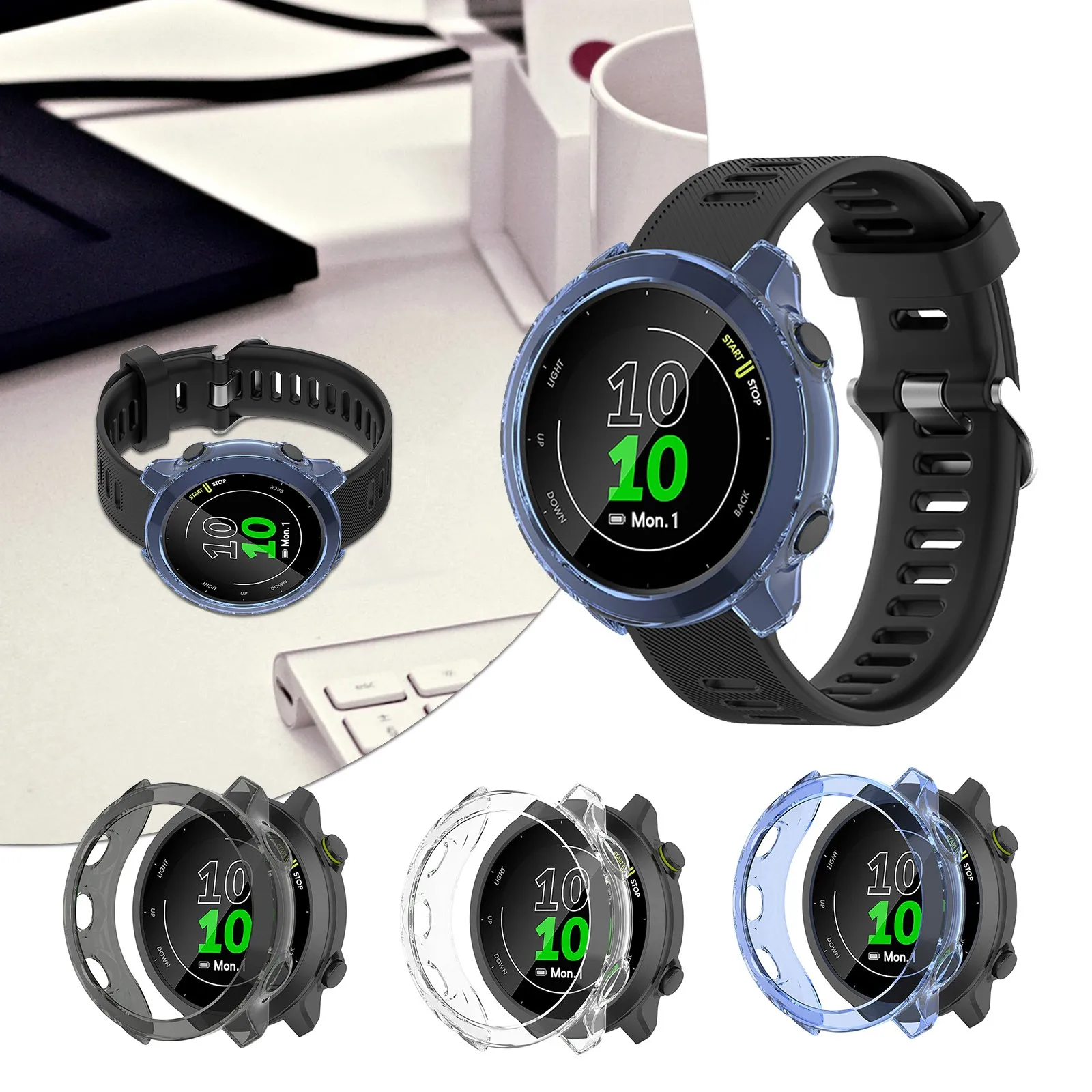 Силиконовый браслет для наручных часов Garmin Forerunner 55/158 защитный чехол из ТПУ