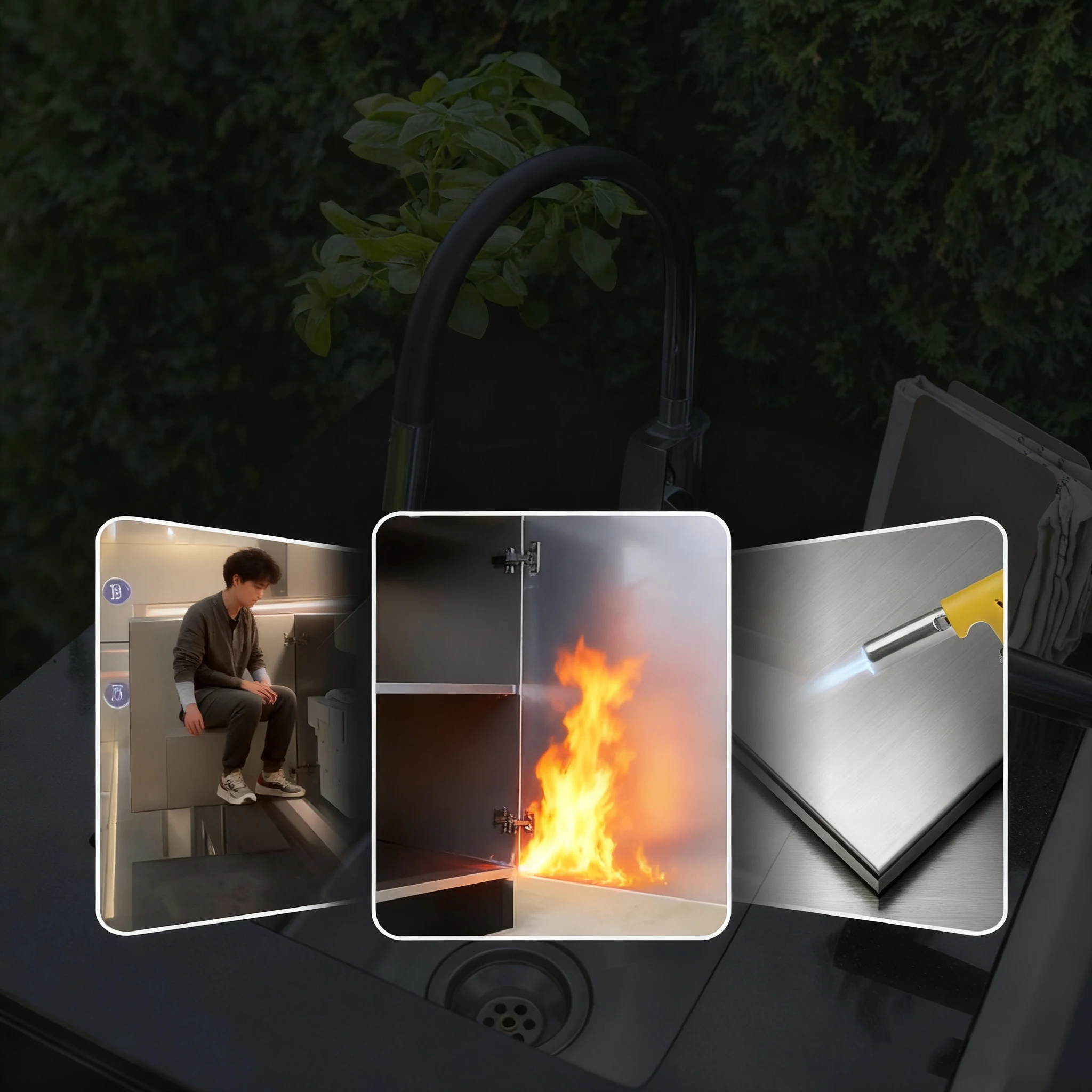 Cuisine extérieure moderne en acier inoxydable 304/316 4