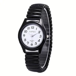 Elegant Quartz Couple's Watch with Large Dial and Digital Surface - No (Male Black)