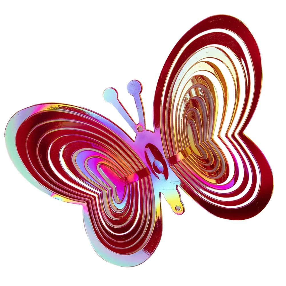 Butterfly Wind Chimes 21.2cm*15cm Metal 3D WindChime Wind Spinner Pinwheel Hanging Chime Outdoor Home Garden Decoration
