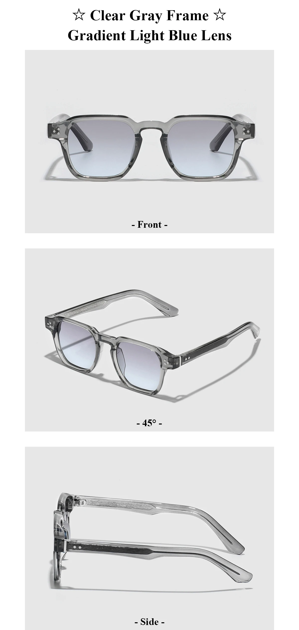 Ruiao Retro Quadratische Sonnenbrille Vintage Mann Luxus Pin Tempel Designer Marke Gläser Shades Für Frauen Kleine Gesicht UV Hohe Qualität – Detail 6