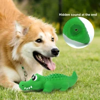 Dog Chew Toy Latex Crocodile Pet Squeaky Toys For Small Medium Dogs Interactive Teeth Cleaning Dog Sounding Toy Pet Supplies 2