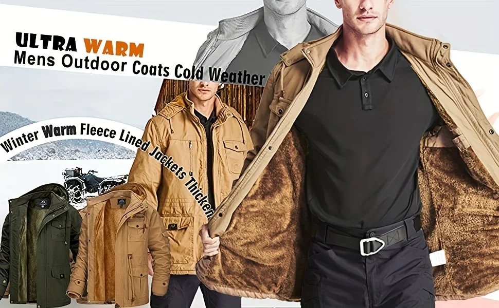 Windbreaker Men Outdoor Heating Jackets Tactical Jacket Male Winter Coat Withzipper Techwear Sports Sportsfor Retro