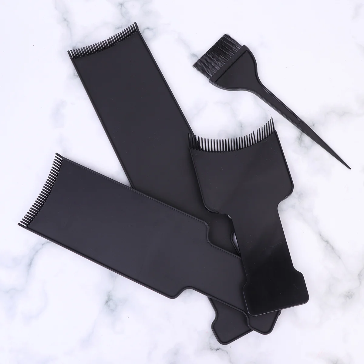 

4 PCS Set Flat Top Highlighting Board for Hair Color Brush Applicator M Comb with Dye Kit