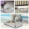 Large Stainless Steel Cat Litter Box Sturdy Non-Slip Pet Toilet for Indoor Cats Easy to Clean Kitten Litter Pan Household Use 3