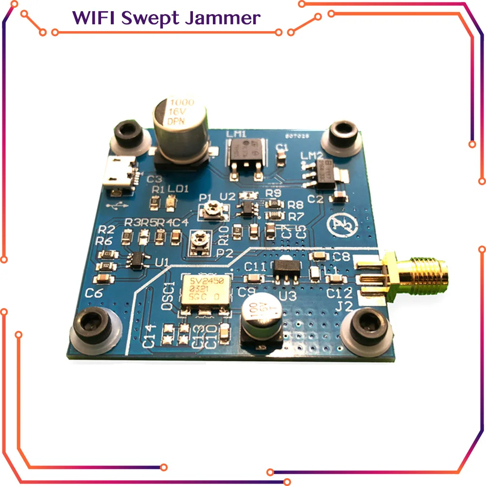 2.4Ghz 5Ghz 5.8Ghz Wifi Spazzed Jammer Shielder 2.4G 5G 5.8G Wifi Jammer Scheda Di Sviluppo Schermata Per Amplificatore Di Potenza