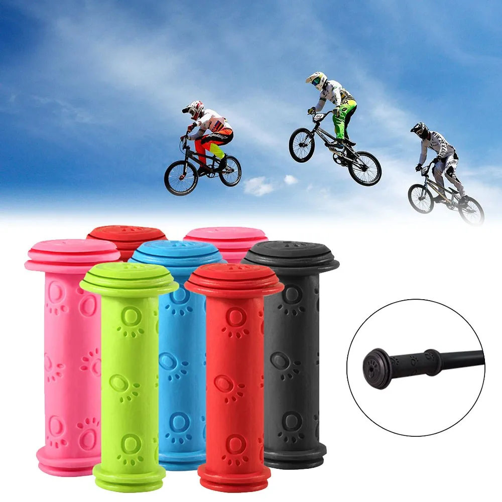 Rubber Bike Bicycle Handle Bar Grips Tricycle Scooter Handlebar Bike Equipment For Kids Child Non-Slip Cycling Handlebar Grips