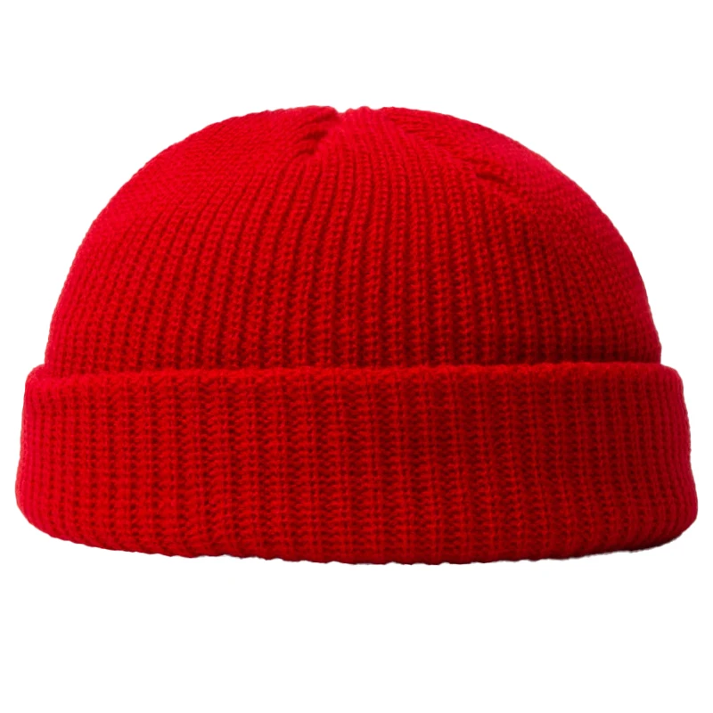  - Hip Hop Beanie Knitted Hat Men Fashion Skullcap Autumn Women Winter Brimless Baggy Melon Cap Cuff Docker Fisherman Beanies Hat