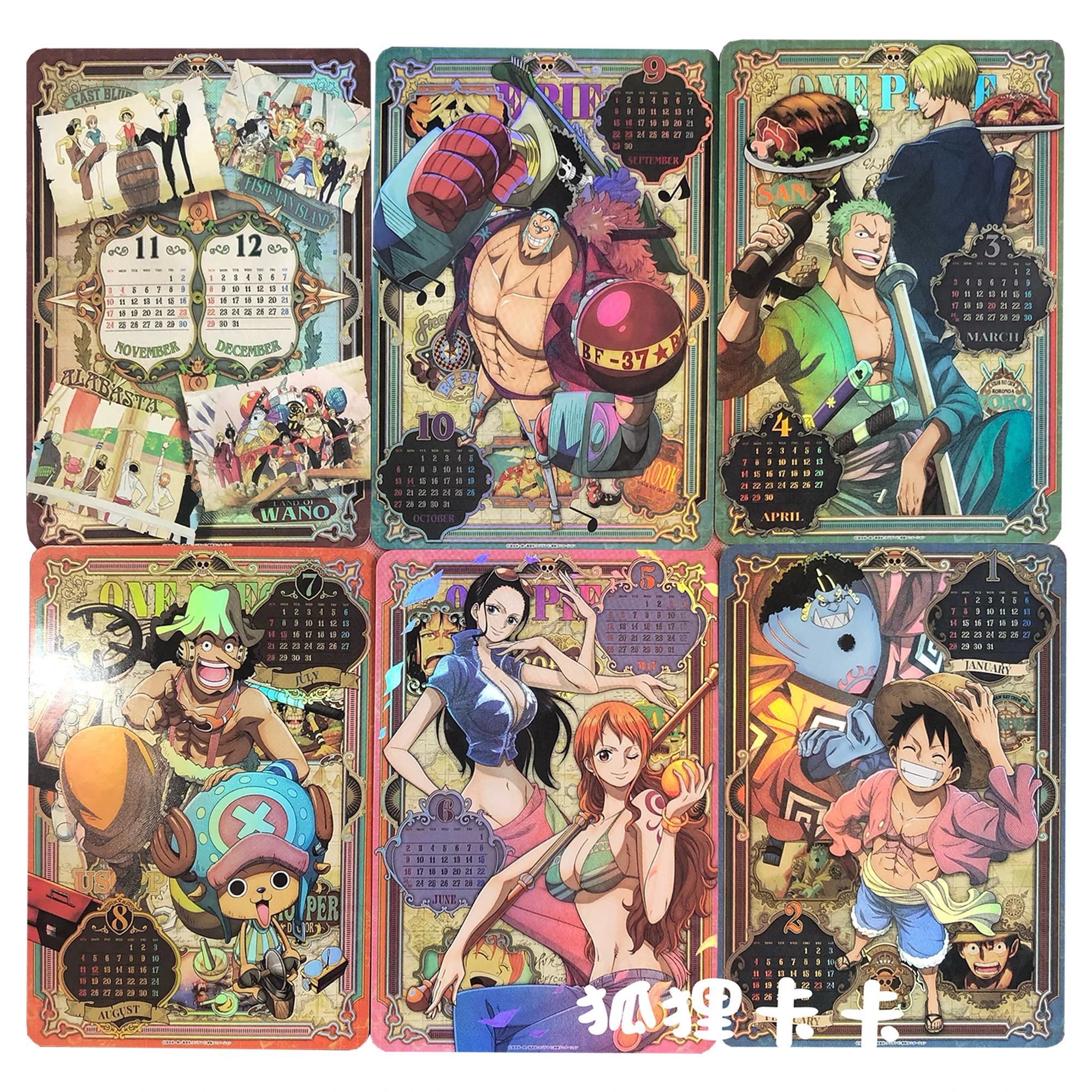

6 шт./набор самостоятельного изготовления Opcg Nami Robin Kawaii коллекция открыток Луффи Зоро календарь цвет флэш-фотовспышка подарок игрушки