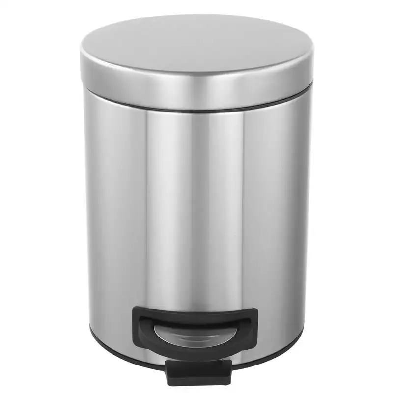 

gal / 5L Stainless Steel Round Kitchen Garbage Can Automatic garbage bin Cesto de lixo мусорное ведро Car garbage b