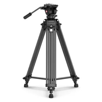 Ulanzi MT-81 Heavy Duty Video Tripod 1/4" 3/8" Screws 8KG Load for DSLR/Mirrorless/Cine Camera Camcorder with Fluid Head Tripod