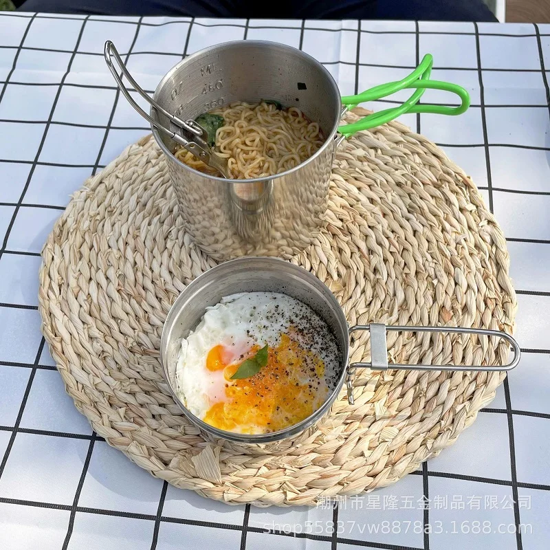 캠핑조리기구 캠핑용 초경량 스테인레스 야외 접이식 냄비 세트 – 휴대 가능한 피크닉 요리기구, 인스턴트 국수 냄비 캠핑조리기구 캠핑용 초경량 스테인레스 야외 접이식 냄비 세트 – 휴대 가능한 피크닉 요리기구, 인스턴트 국수 냄비