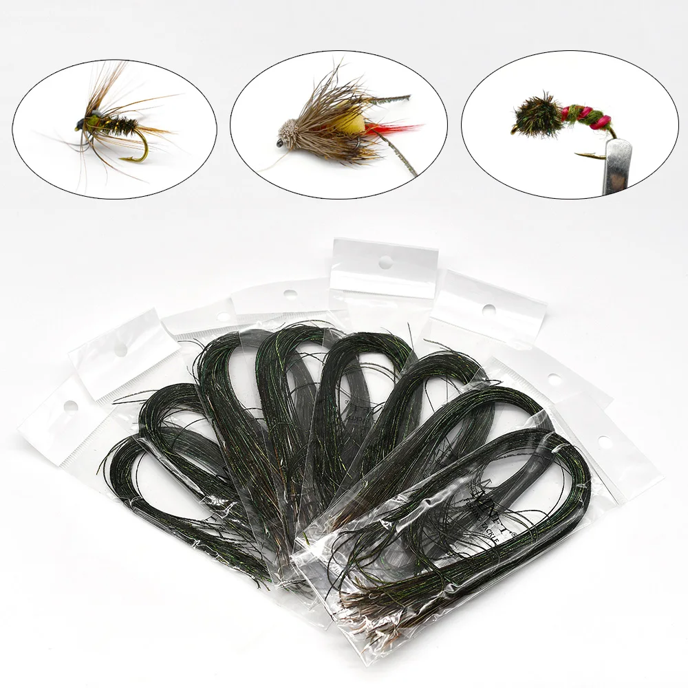 MNFT 1 Bag Peacock Feather Wire Fly Tying Material With Olive Green Color Fly  Fishing Lure Materials - AliExpress