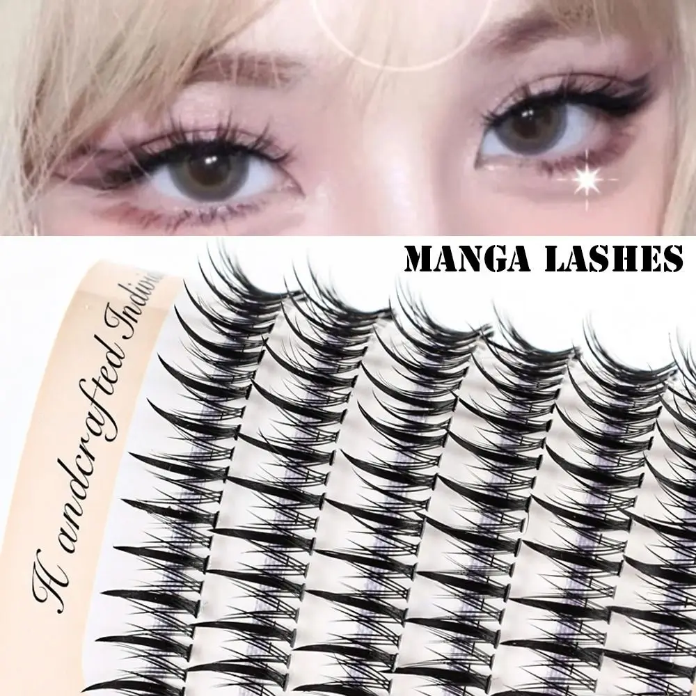 

New 6 Rows Individual Lashes Soft Thick Premade Russian False Eyelashes Segmented Wispy Natural Eyelashes Extension Tool