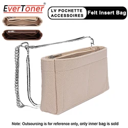 EverToner Felt Insert Bag For LV POCHETTE ACCESSOIRES Insert Organizer Purse Insert Organizer Bag Shaper Bag Liner