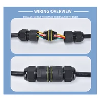 IP68 M16 M20 M25 Male Female Docking Connector Waterproof 2/3/4/5 Pin Terminal Electrical Wire  Cable Connector For Outdoor 6