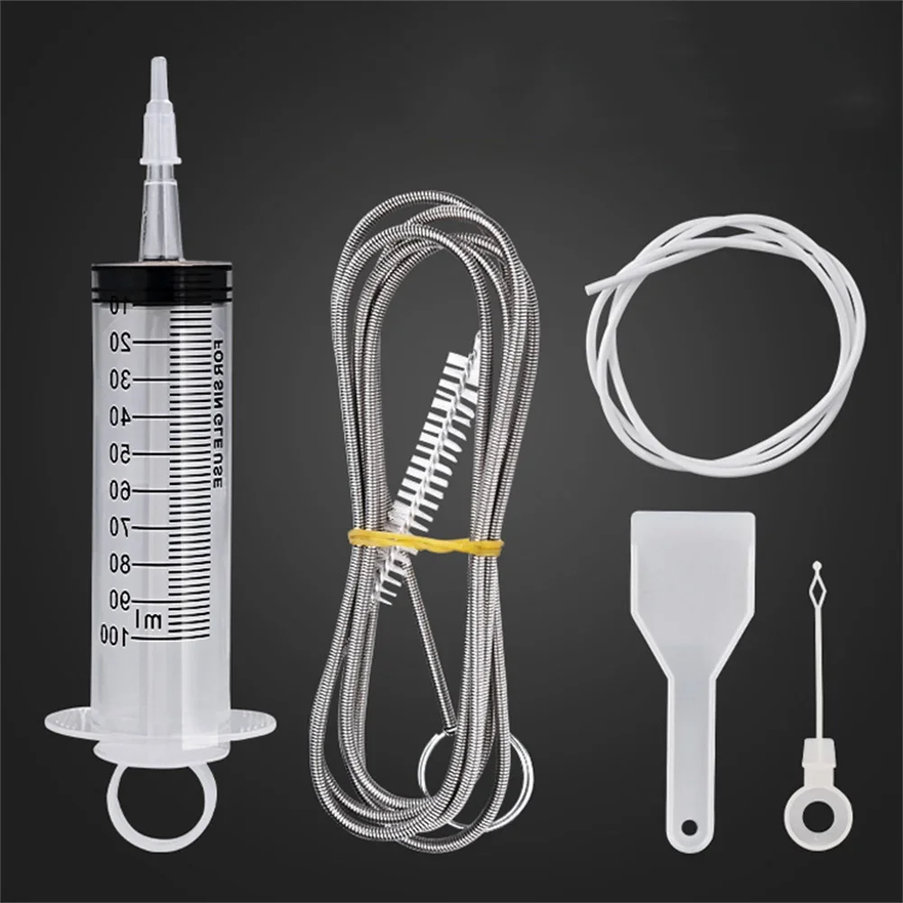 Description Picture 3 of itemRefrigerator Drain Clean Brush Kit Wash Brush Suction Syringe 1.5M Hose Fridge Drain Hole Cleaner Stick Dredge Anti Clogging