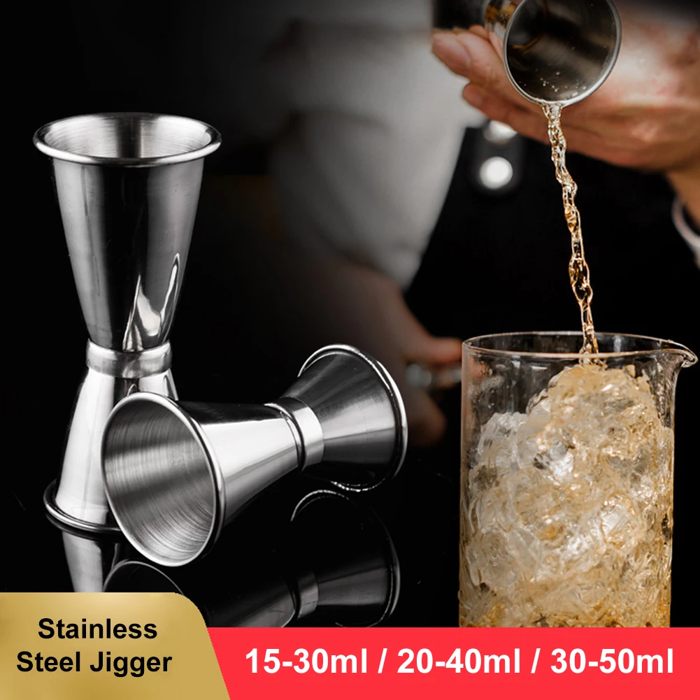 Cocktail Measuring Cup 304 Stainless Steel Jigger Dual Measure Cup  Double-Side Liquor Cocktail Mixer Cups for Bar Home Bartender - AliExpress
