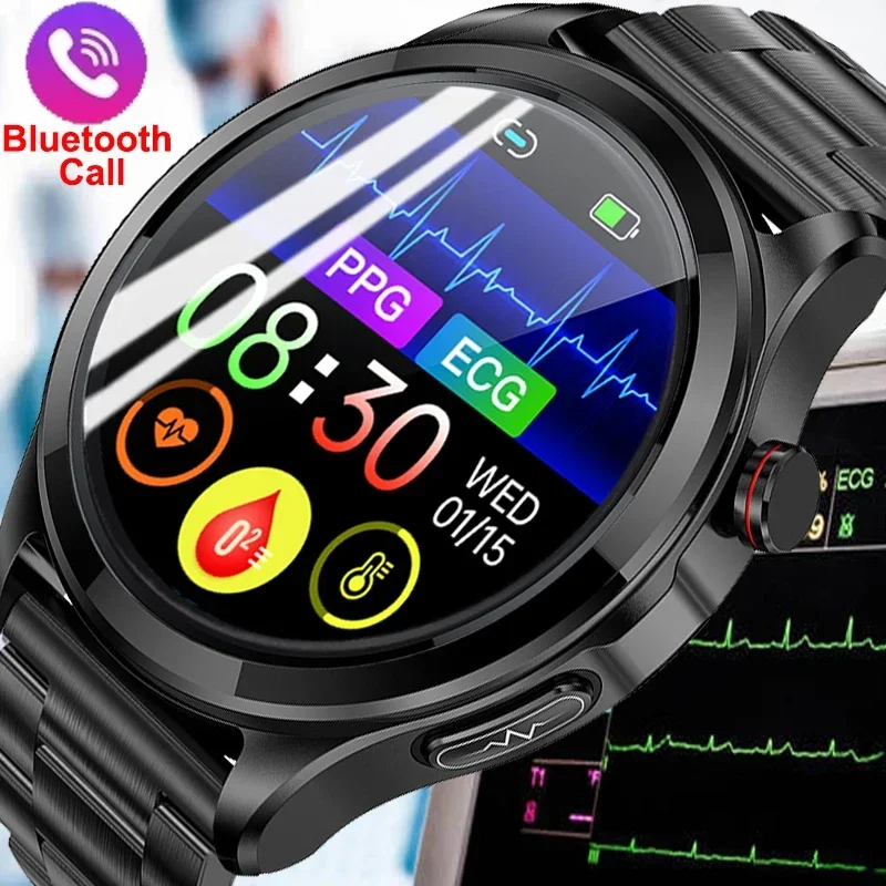 

Men Women ECG+PPG Smart Watch Men Bluetooth Call Smartwatch Blood Glucose Blood Oxygen Heart Rate Blood Pressure Health Watches