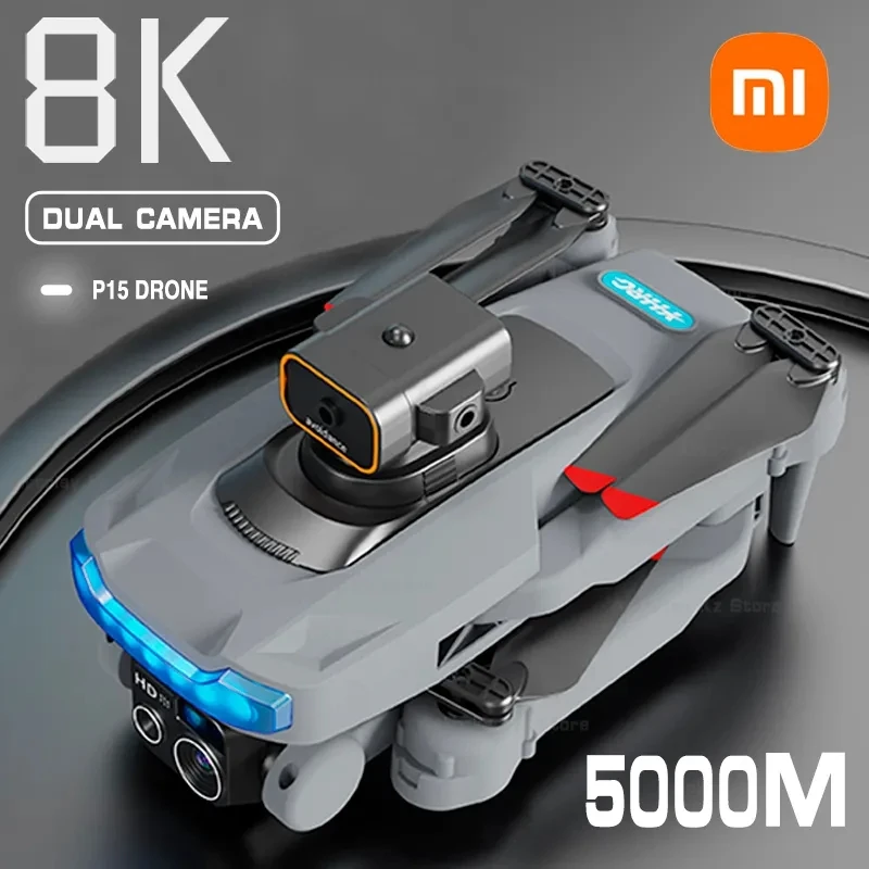 Xiaomi P15 Mini Drone Gps 8K Hd Fotocamera Professionale Prevenzione Degli Ostacoli Fotografia Quadcopter Dighevole Senza