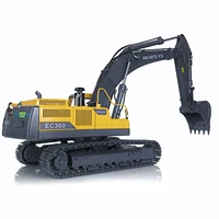 JDM 106 V2 1/14 Earth Digger 360L Assembled Metal Hydraulic RC Excavator Remote Control Truck Model With I6S Radio TH18487-SMT5 2