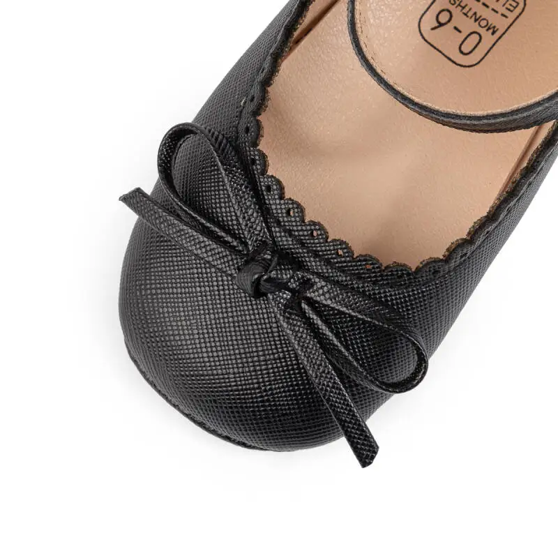 Baby Shoes Girls' Soft-soled Leather Bowknot Party Princess Shoes Light Flat First Walkers Breathable and Anti-slip