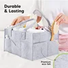 Tote Bag For Mommy Baby Diaper Storage Organizer Baby Stroller Tote Basket Felt Fabric Bag Multifunctional Felt Diaper Bags 2