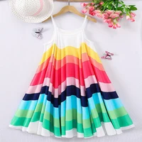 Robe de princesse imprimée à bretelles pour filles, costume de fête d'anniversaire, décontracté, cool, respirant, mignon, initié, été, 03 2