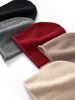 Thick Rolled Hem Women Cashmere Knitted Caps Moss Stitch Beanies 2023 Fashion Winter Hat Soft Hat Wool Blend Warm Hair Bonnet 5