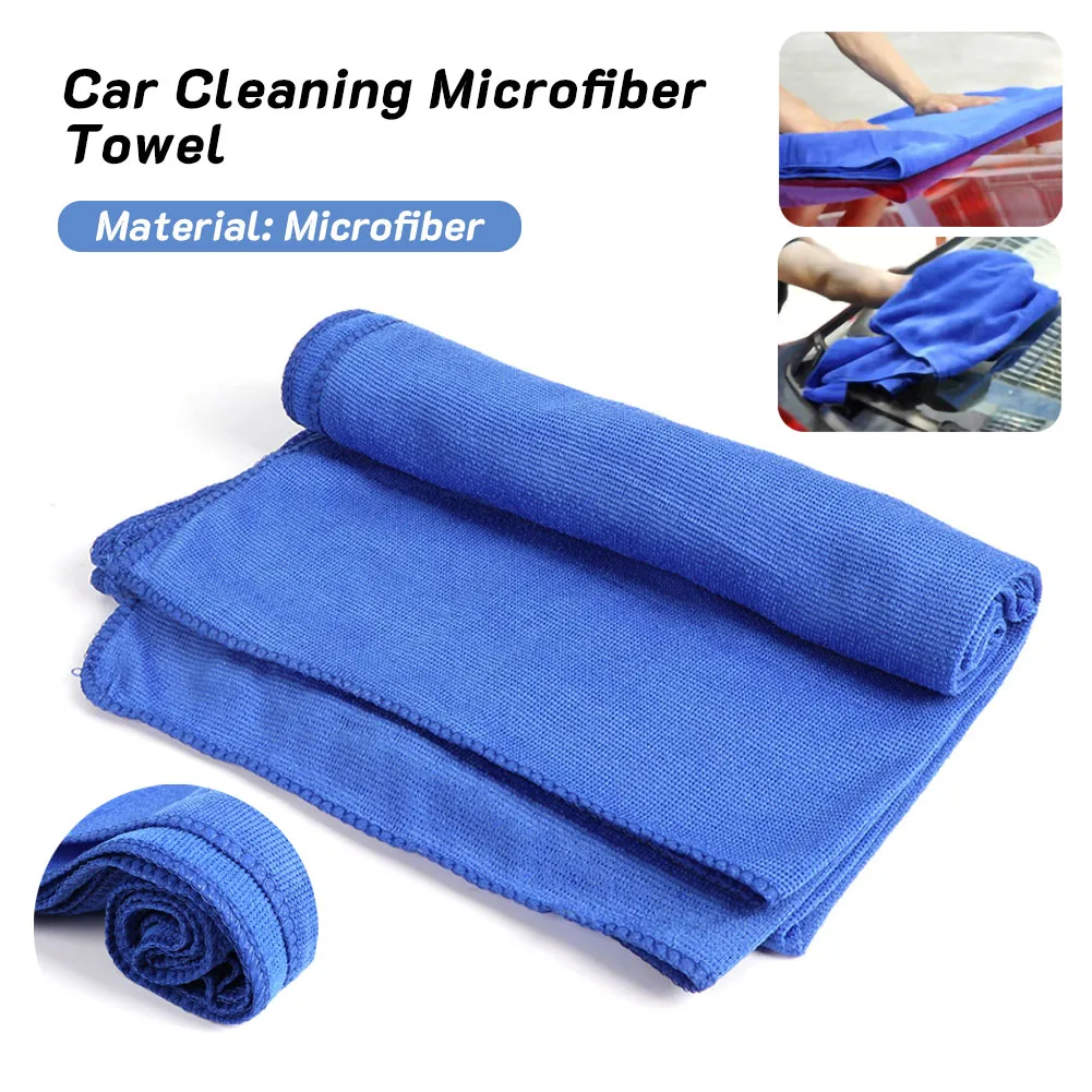 

60x160cm Blue Large Car Wash Microfiber Towel Car Cleaning Drying Soft Cloth Hemming Car Care Cloth Detailing Car Wash Towel