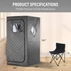 Sauna Box Portable Sauna for Home Full Size Steam Sauna with 4L 2000W Steamer and Remote Control Personal Steam Room for Spa 6