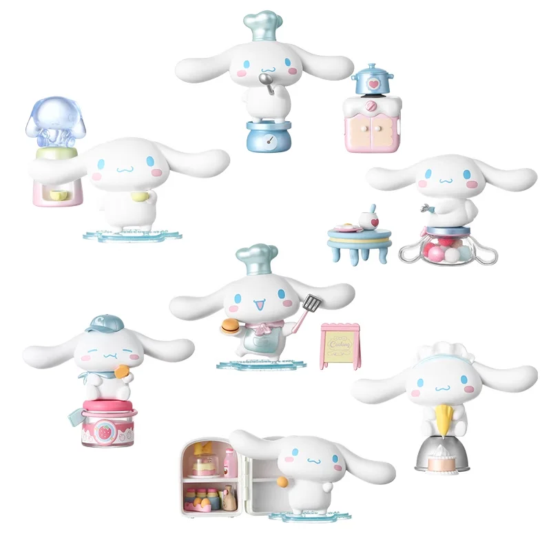  MINISO SanrioBlind Box Cinnamoroll 요리 오두막 시리즈 TidePlay 장식품 모델 KawaiiAnime 인형 장식 ChildToy 선물
