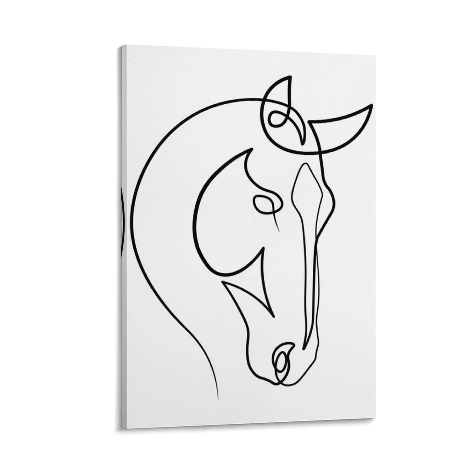 

Horse face one line art Canvas Painting Decorative picture home decoration accessories wallpapers home decor