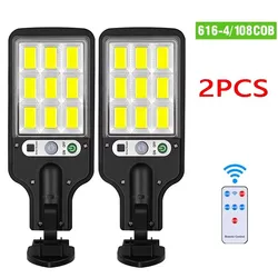 High - Performance Solar LED Outdoor Motion Sensor Light, Waterproof IP65 for Garden or Yard (108COB 2PCs)