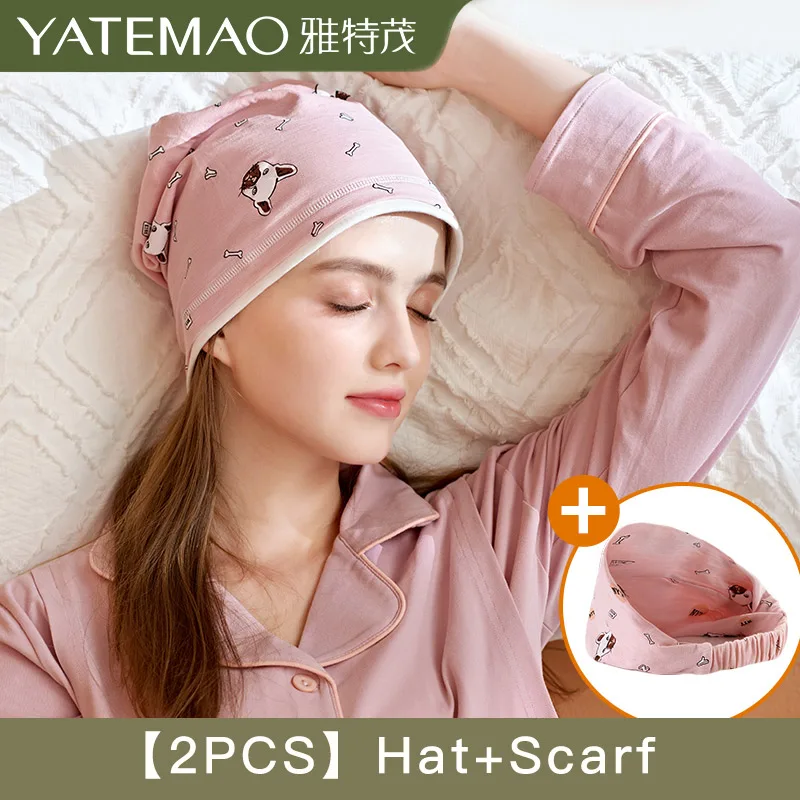 Puerperal spring autumn summer thin fashion lovely cotton maternity hat head scarf sit month son hair band products female