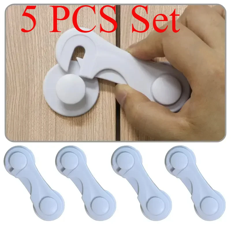 5Pcs Child Security Protection Lock Protection Kids Drawer Home Anti-open Cabinet Kids Door Refrigerator Safety Lock Buckle cabinet door lock door lock buckle drawer lock