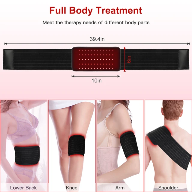 Infrared LED Light Therapy Belt 850nm / 660nm Light Wave Recovery Muscle Pain Wound Repair Relief Shoulder Wrap USB Charging 3