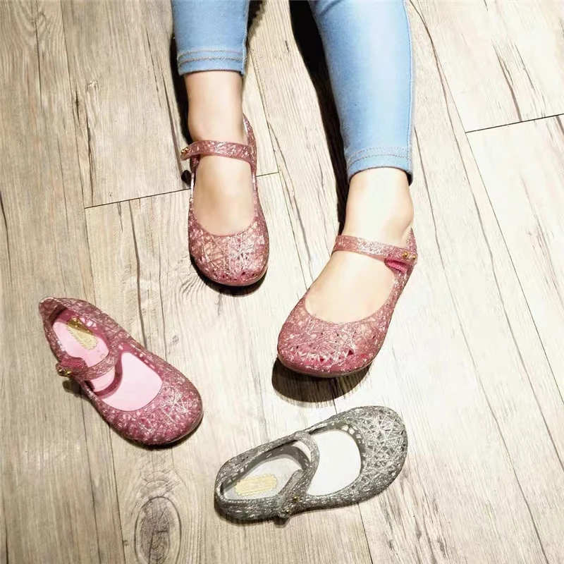 Mini Melissa Children's Sandals 2024 New Summer Girls Jelly Shoes