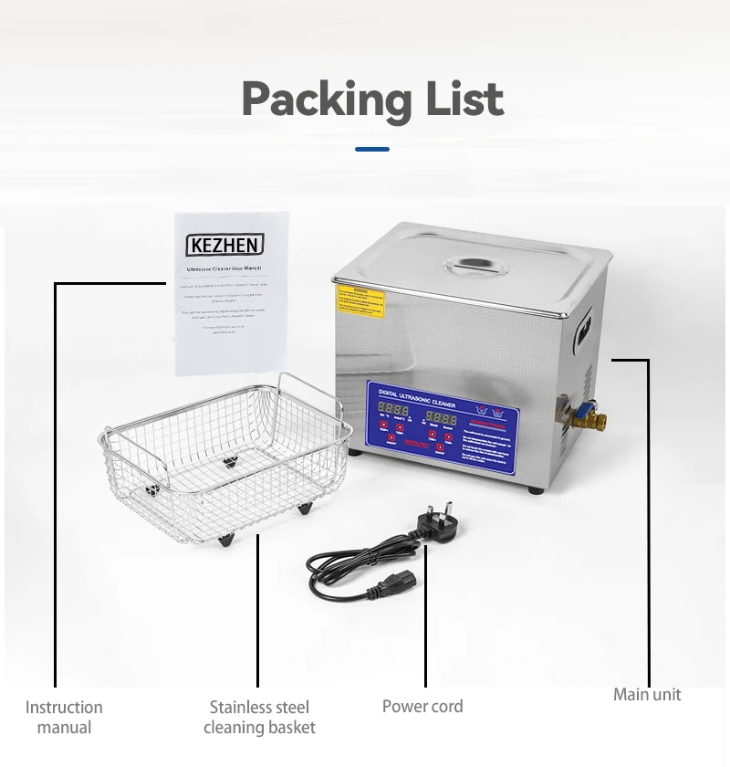 40kHz Ultrasonic Cleaner with Heater & Timer Industrial High Power Ultrasonic Cl