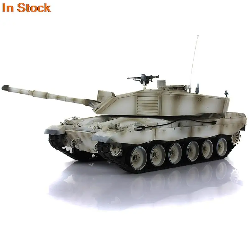 2.4G 1/16 Heng Long Snow 7.0 Plastic Ver Challenger II RTR RC Tank Model 3908 Paited White Machin Gun Barrel BB Shooting TH17754 5